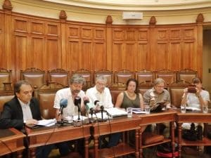 Conferencia de prensa en el ex Congreso